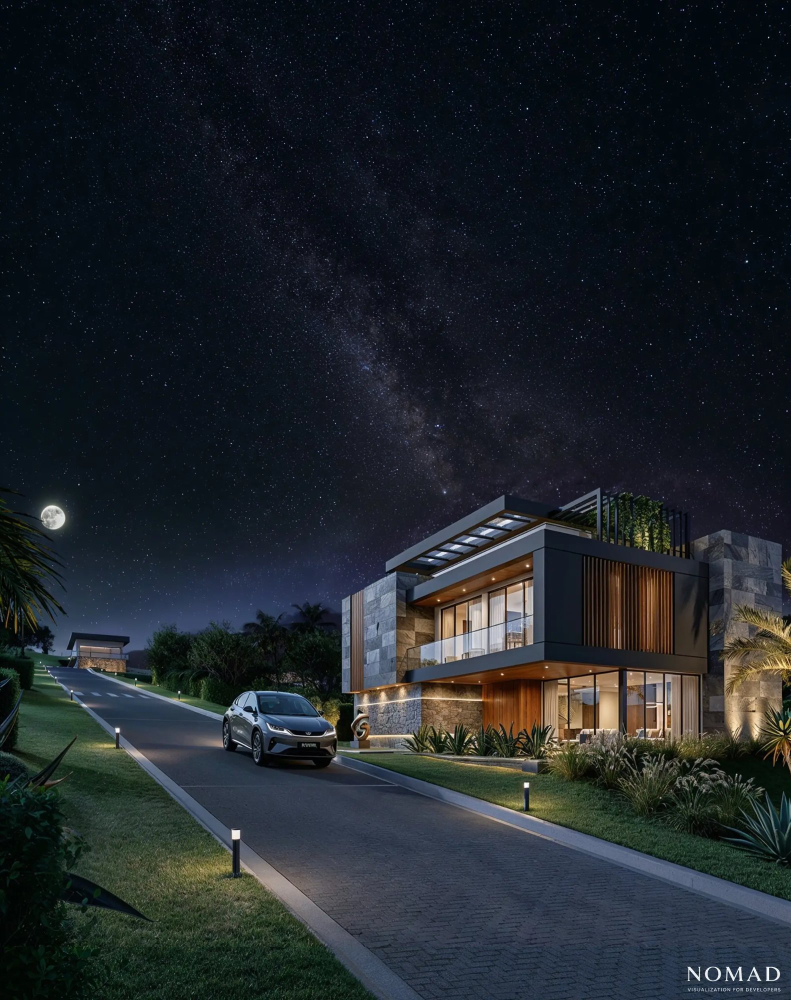 Renderização externa de empreendimento imobiliário 01