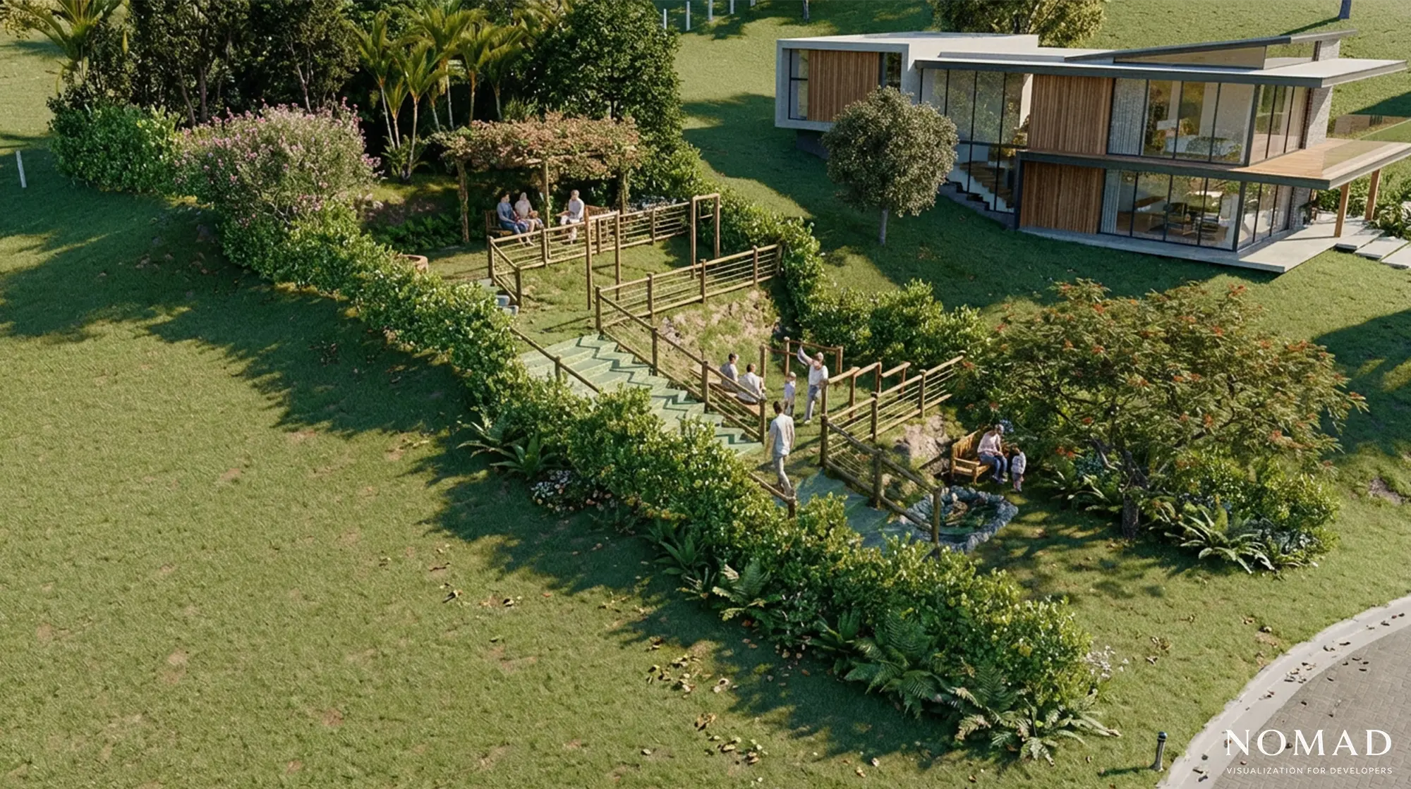 Renderização externa de empreendimento imobiliário 08